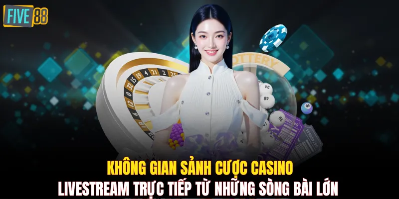 Không gian sảnh cược casino livestream trực tiếp từ những sòng bài lớn